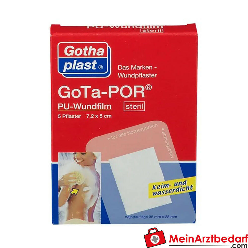 Gota-POR PU-Wundfilm steril 7,2 cm x 5 cm, 5 St..