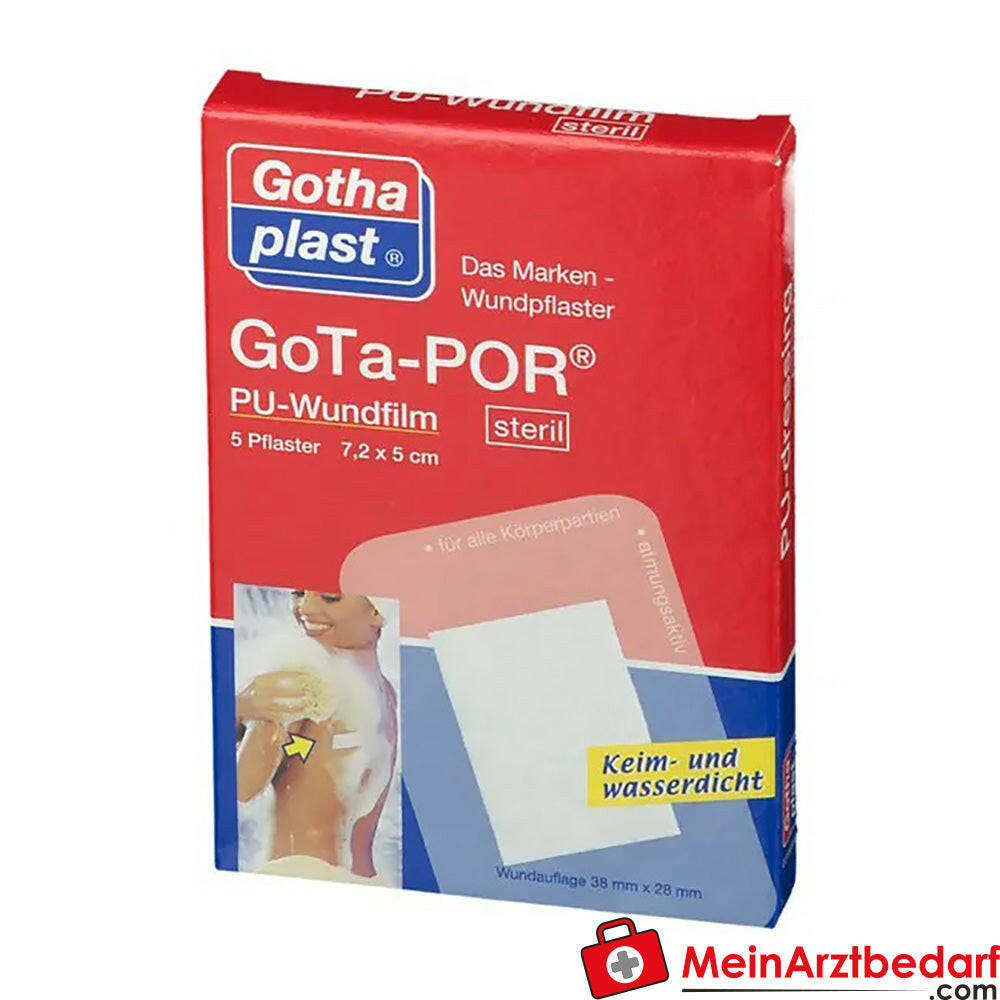 Gota-POR PU-Wundfilm steril 7,2 cm x 5 cm, 5 St..