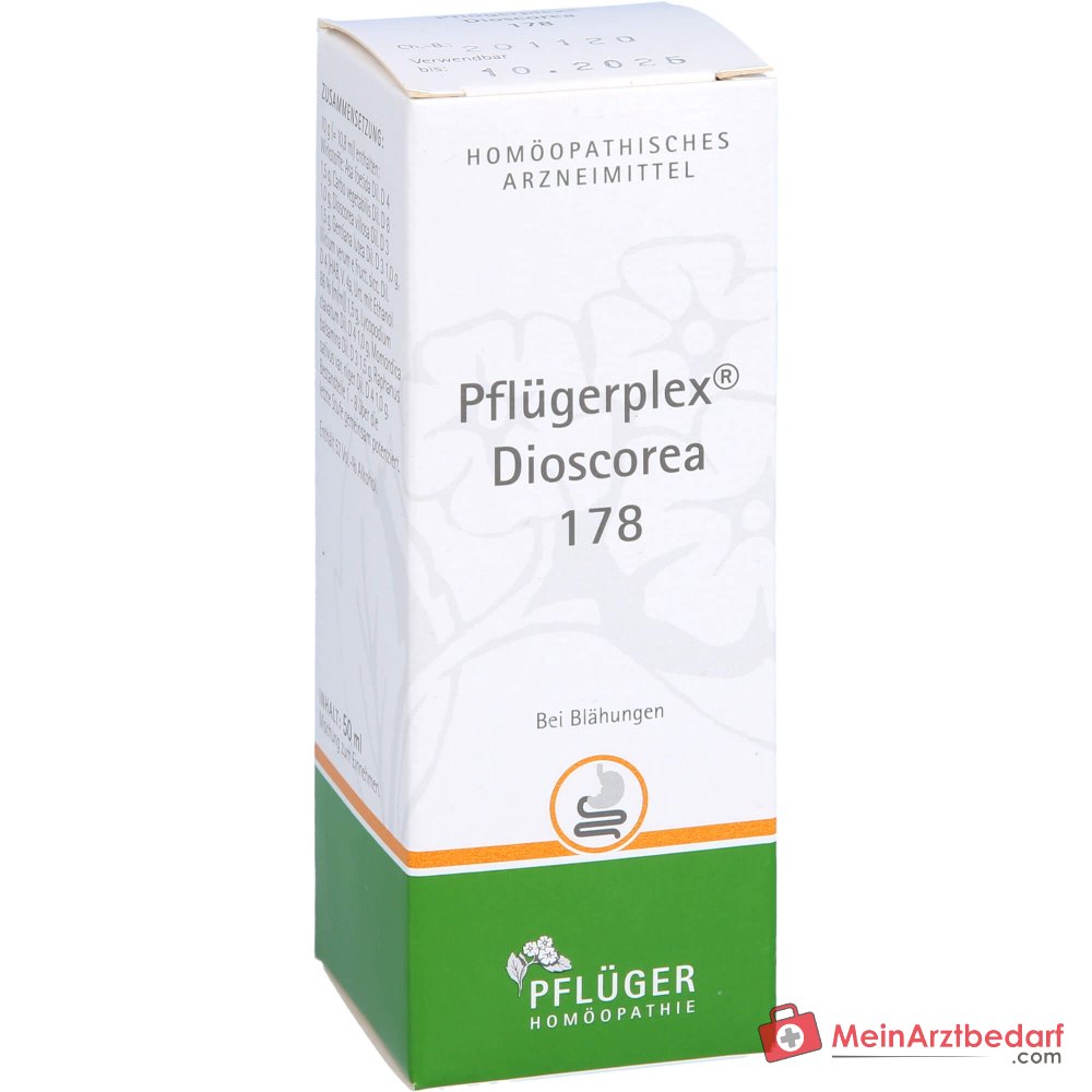 Pflügerplex Dioscorea 178 avec Carbo vegetabilis et Lycopodium en granules