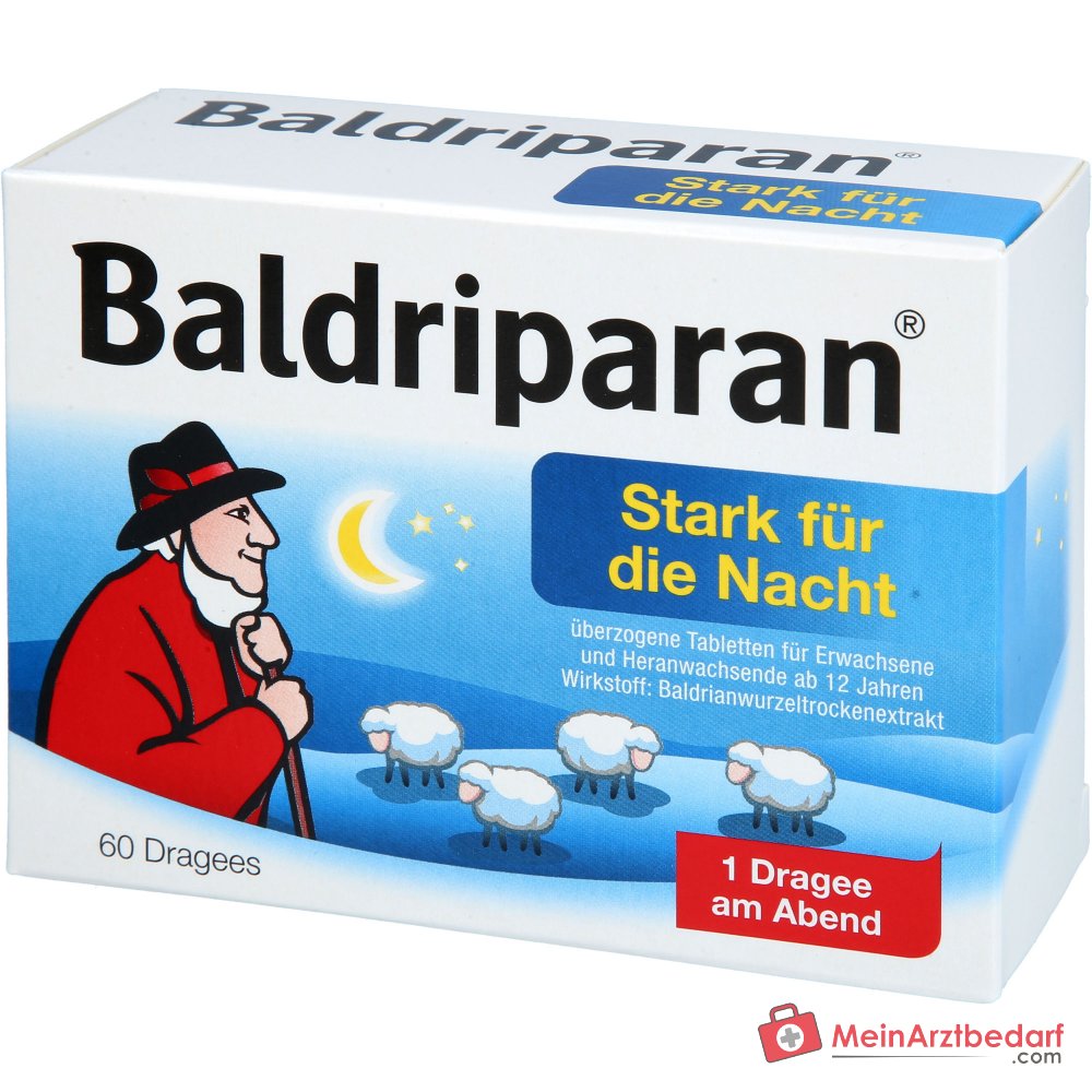 Baldriparan Stark für die Nacht Baldrianwurzel-Trockenextrakt 441,35 mg Dragees