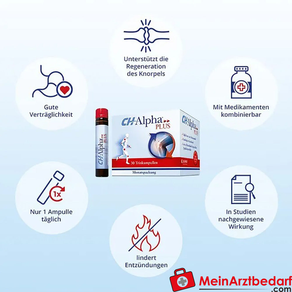 CH-Alpha PLUS Gelenk Kollagen Trinkampullen|für gesunde Gelenke und Knorpel, 30 St..