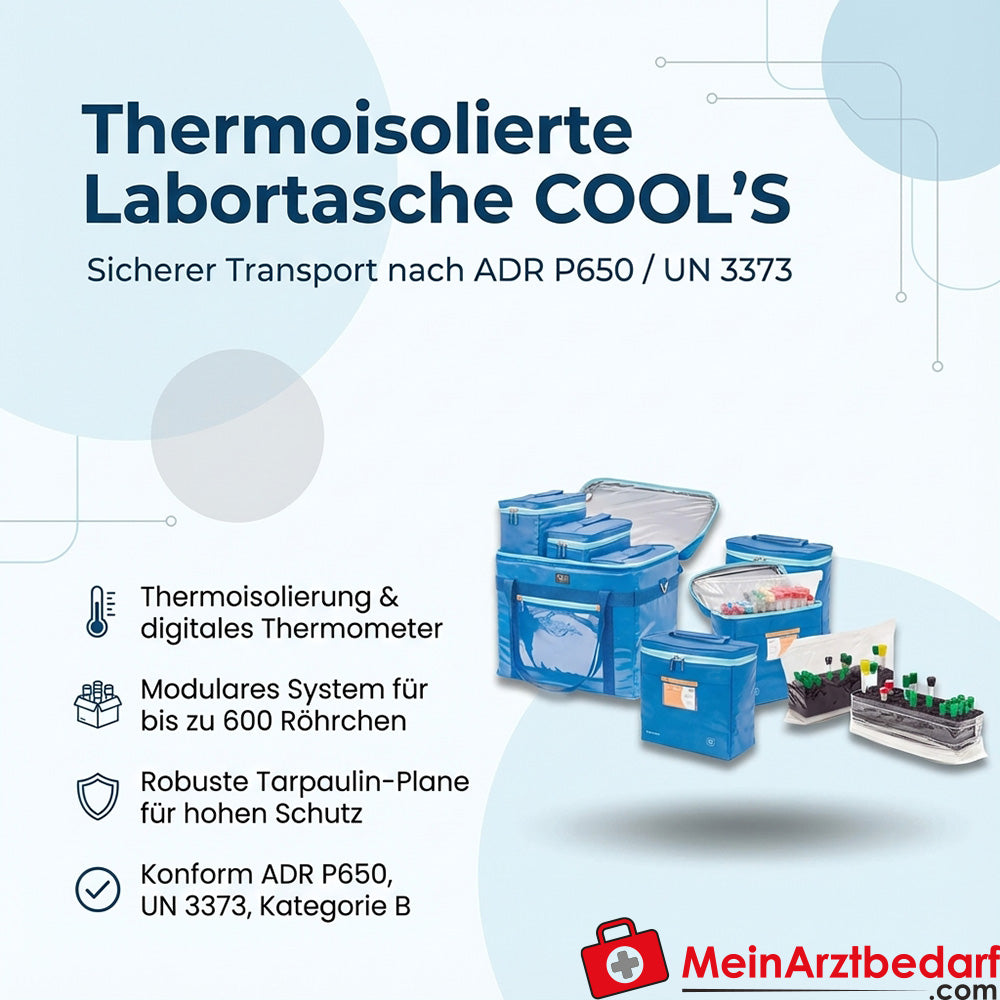 ELITE BAGS COOL'S Labortasche thermoisoliert 44×29×39 cm blau ADR P650 UN 3373
