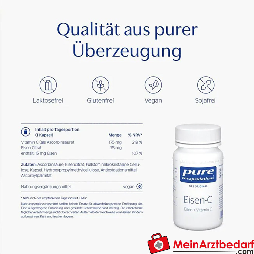 Pure Encapsulations® Eisen-c, 60 St..