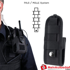 TEE-UU COM TAC Funkgeräte-Holster, MOLLE - schwarz.