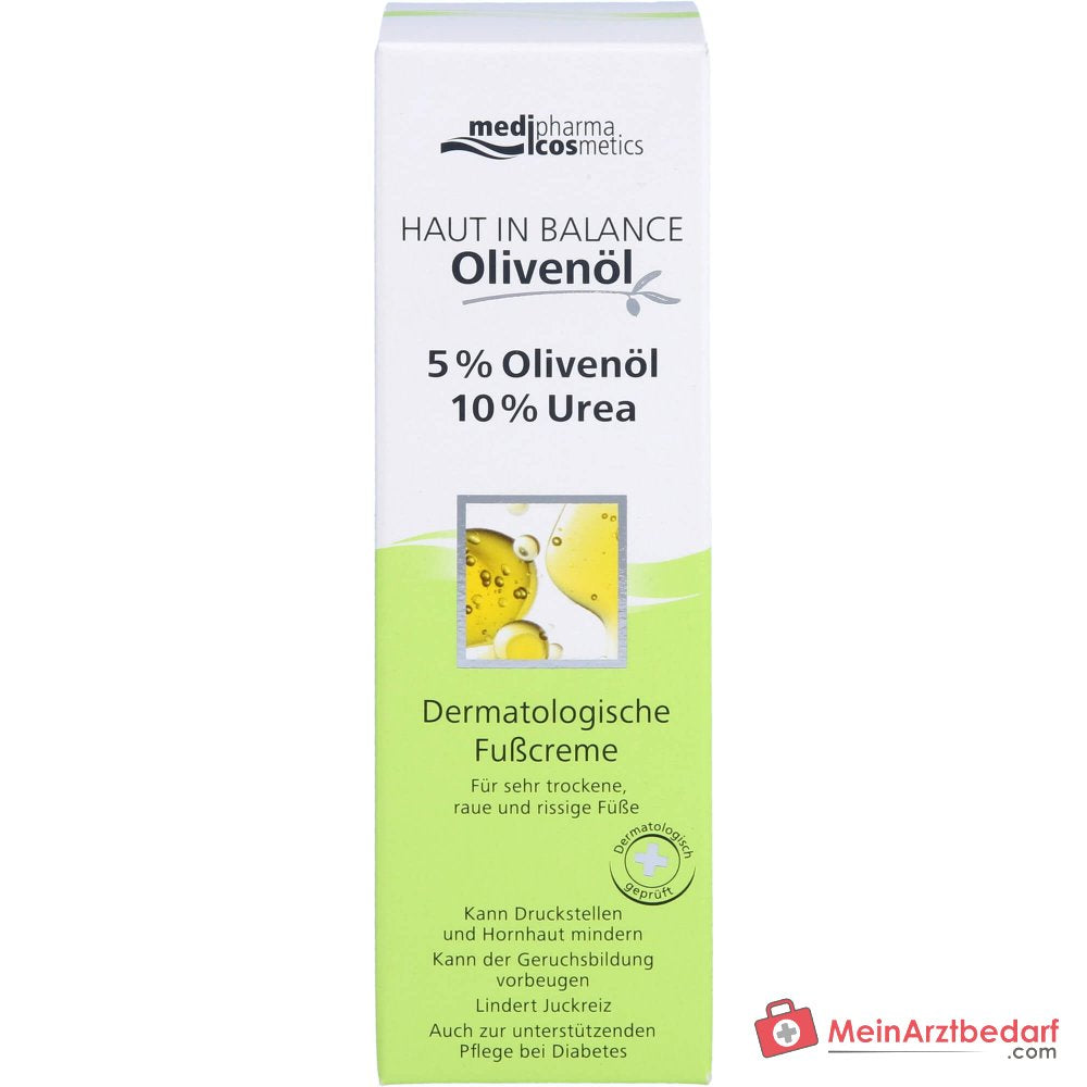 medipharma cosmetics Haut in Balance Olivenöl Dermatologische Fußcreme, 100 ml