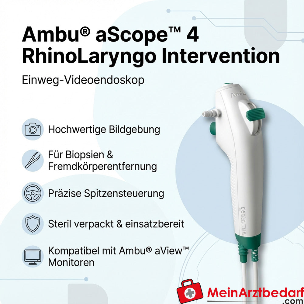 Ambu aScope 4 RhinoLaryngo Intervention Vidéoendoscope à usage unique 5.0/2.2 5 pièces