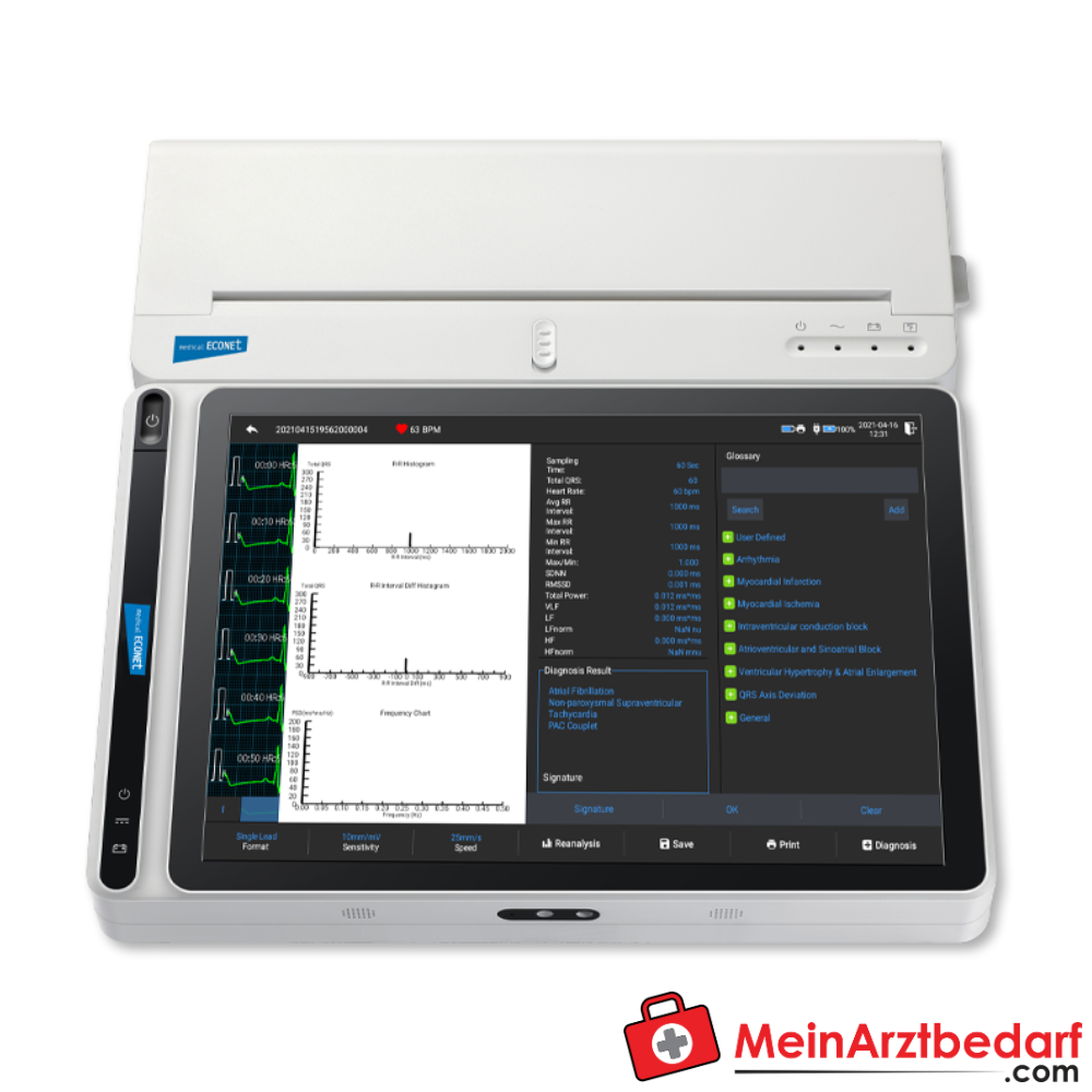 CARDIO M-PAD 10 inkl. Docking-Drucker.