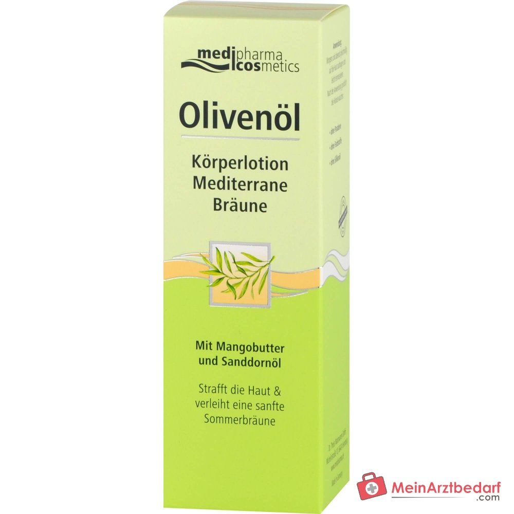 medipharma cosmetics Lait pour le corps à l'huile d'olive Bronzage Méditerranéen, 200 ml