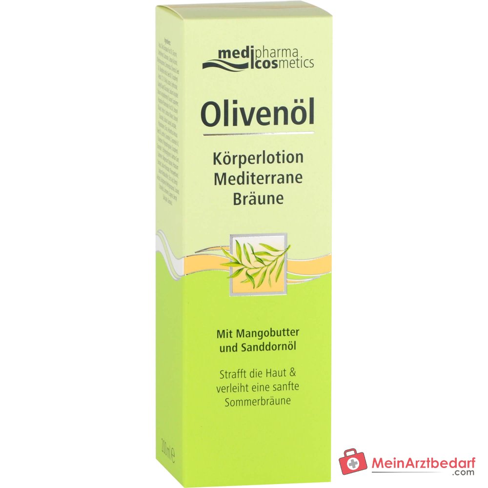 medipharma cosmetics Lait pour le corps à l'huile d'olive Bronzage Méditerranéen, 200 ml