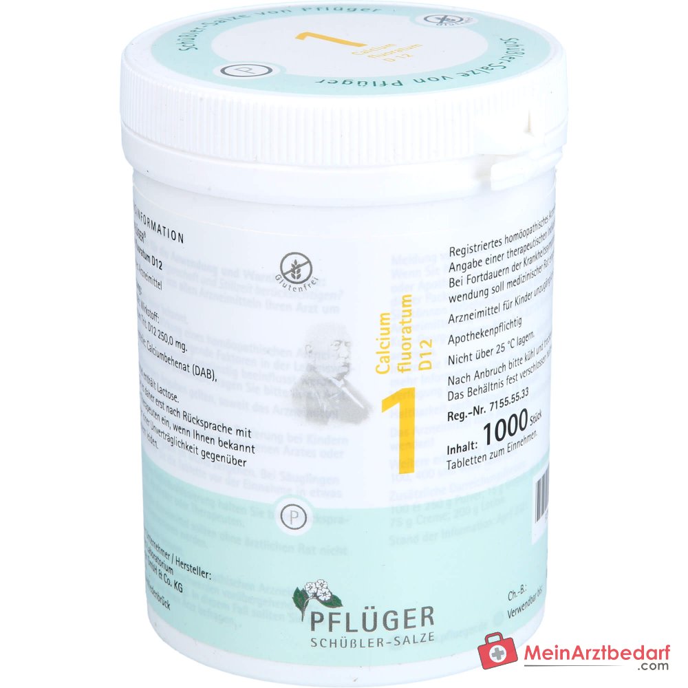 Biochemie Pflüger® N.º 1 Calcium fluoratum D12 250 mg Comprimidos 4000 unidades