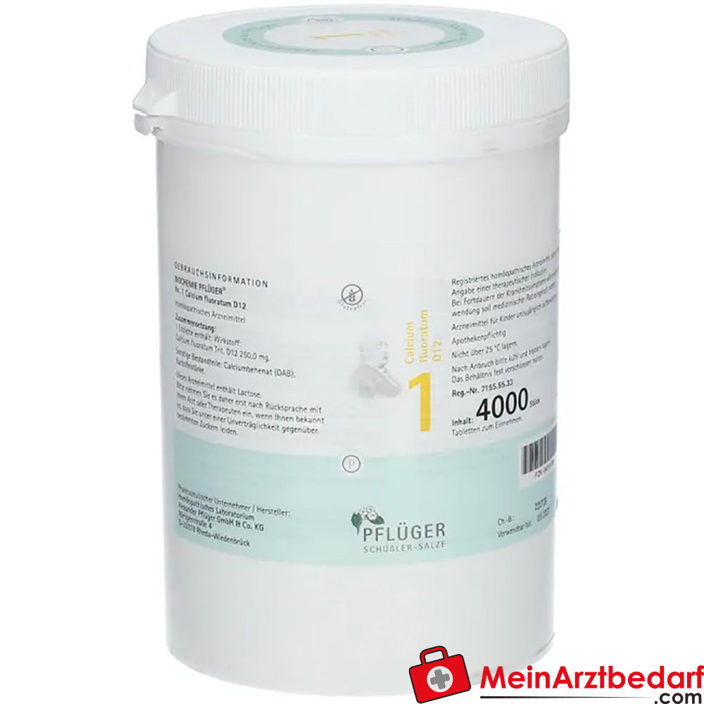 Biochemie Pflüger® N.º 1 Calcium fluoratum D12 250 mg Comprimidos 4000 unidades