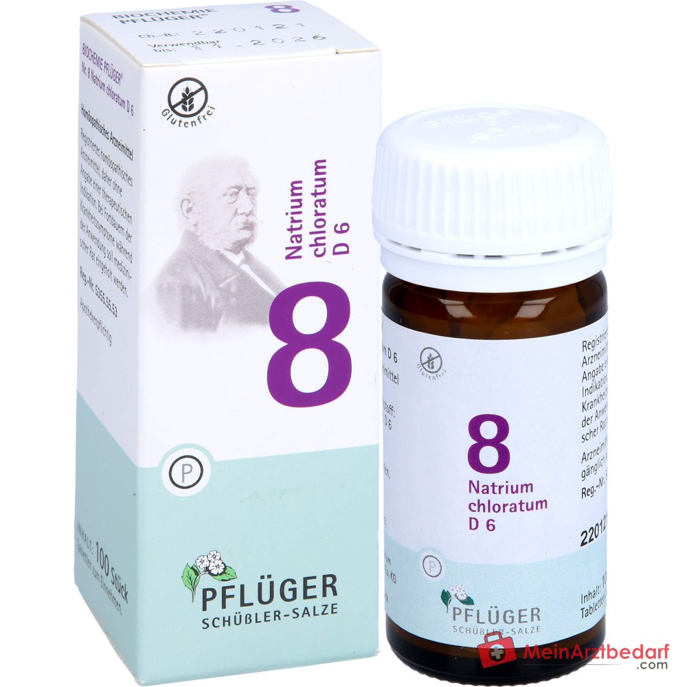 Biochemie Pflüger nr. 8 Natrium chloratum D6 tabletten, 100 st.