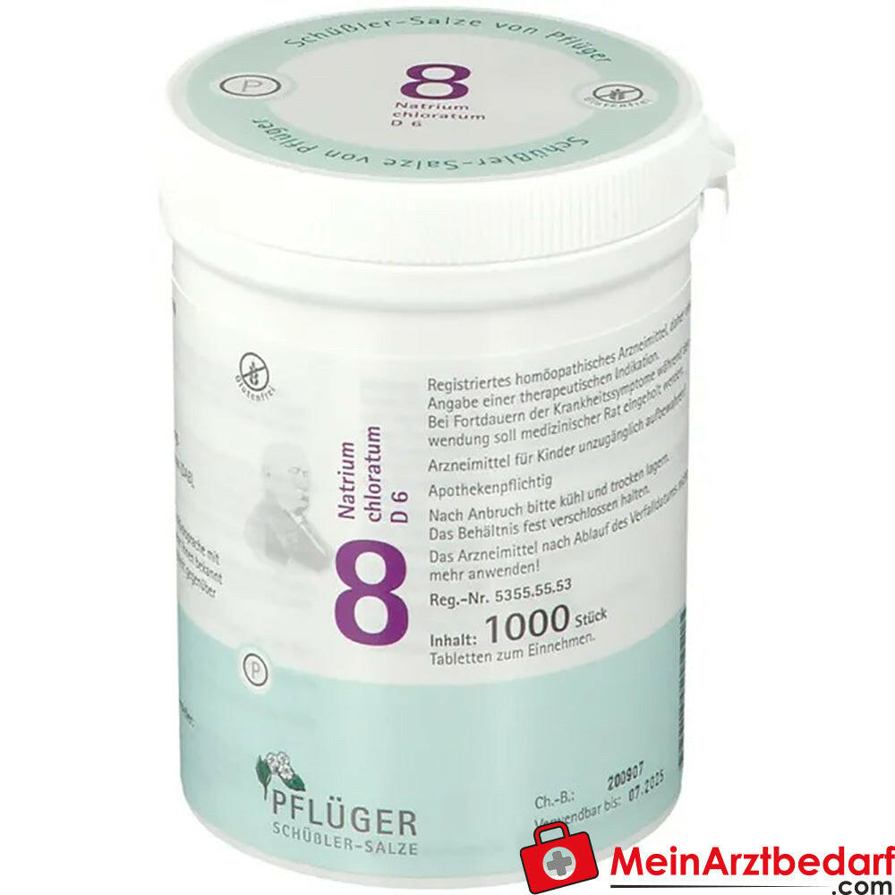 Biochemie Pflüger nr. 8 Natrium chloratum D6 tabletten, 100 st.