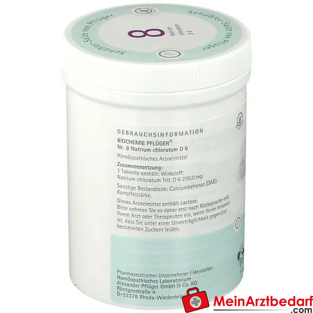 Biochemie Pflüger nr. 8 Natrium chloratum D6 tabletten, 100 st.