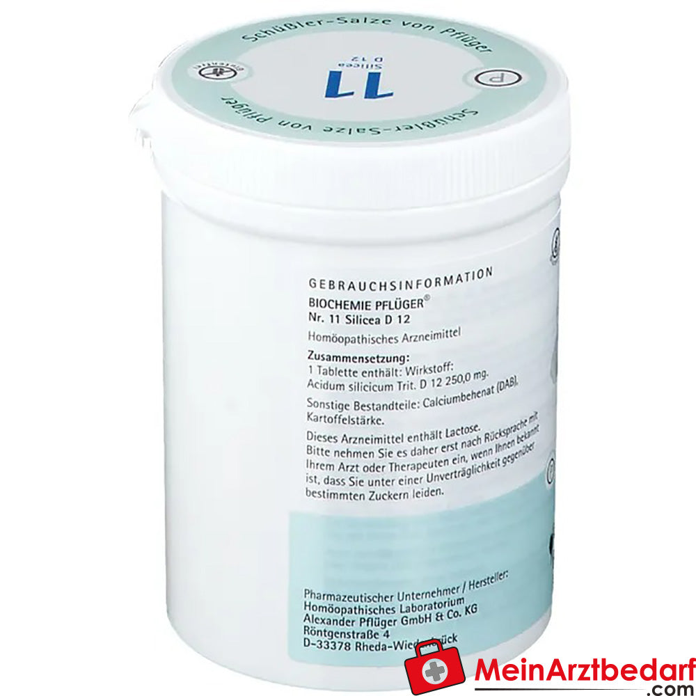 Biochemie Pflüger Nr. 11 Silicea Acidum silicicum D12 Tabletten, 100 St.