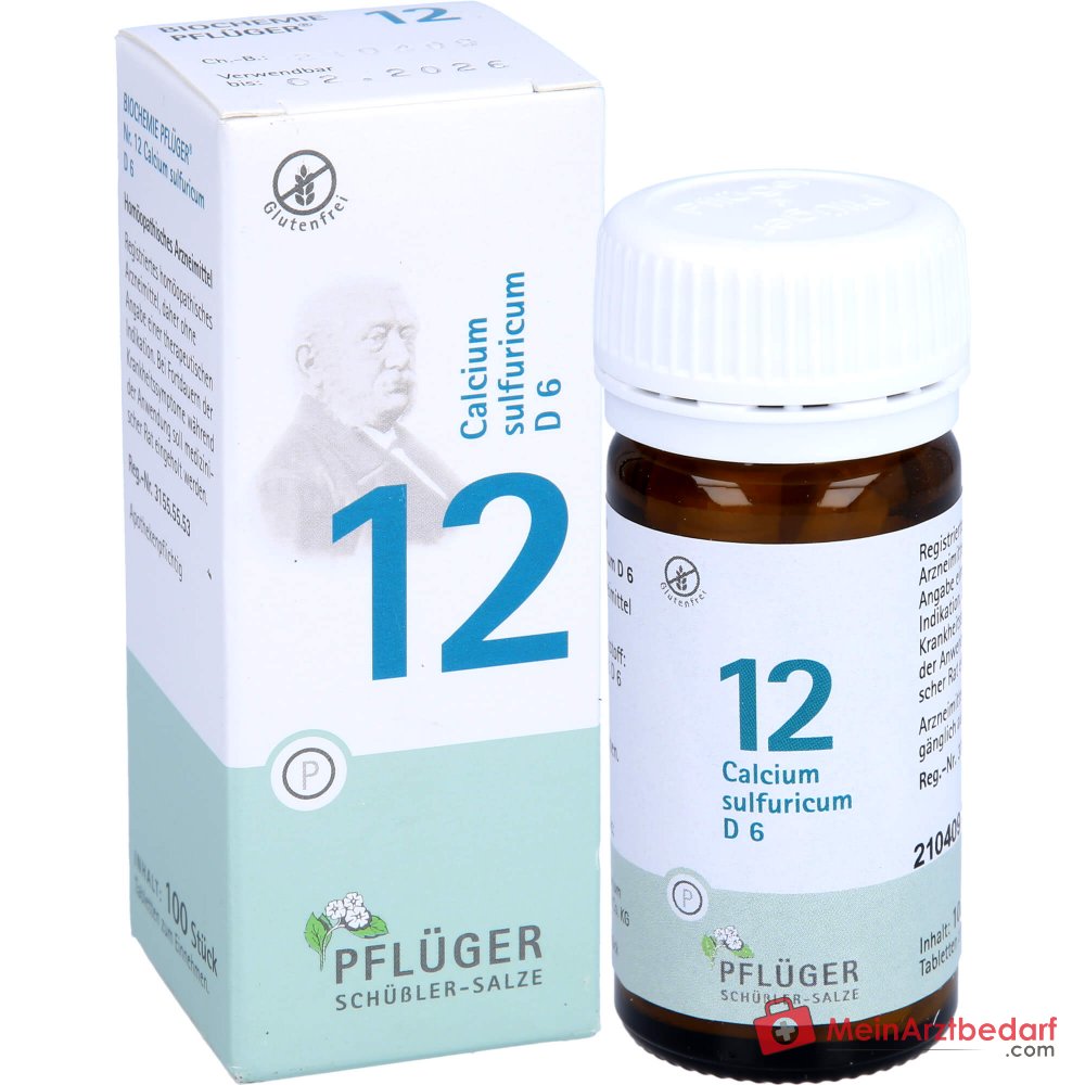 Biochimie Pflüger n°12 Calcium sulfuricum D6 250 mg Comprimés 100 unités.