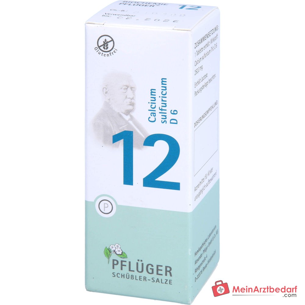 Biochimie Pflüger n°12 Calcium sulfuricum D6 250 mg Comprimés 100 unités.