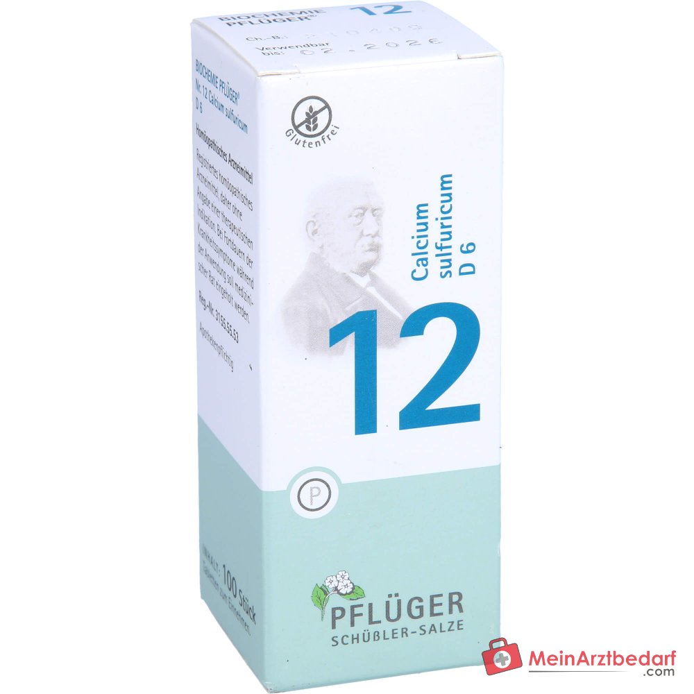 Biochimie Pflüger n°12 Calcium sulfuricum D6 250 mg Comprimés 100 unités.