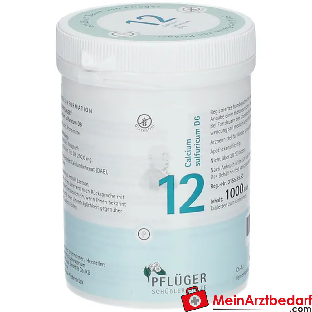 Biochimie Pflüger n°12 Calcium sulfuricum D6 250 mg Comprimés 100 unités.