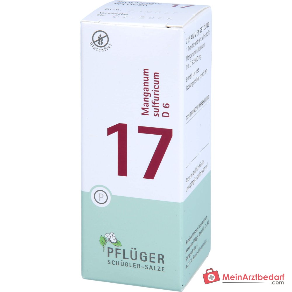 Pflüger Biochemie nr. 17 Manganum sulfuricum tabletten, 100 st.