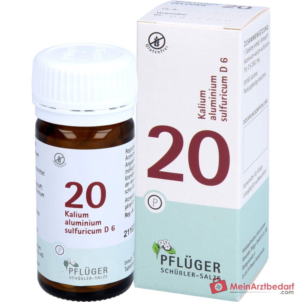 Biochimica Pflüger n. 20 Potassio alluminio sulfurico D6 Compresse, 100 pz.
