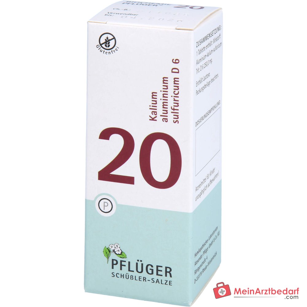 Biochimica Pflüger n. 20 Potassio alluminio sulfurico D6 Compresse, 100 pz.