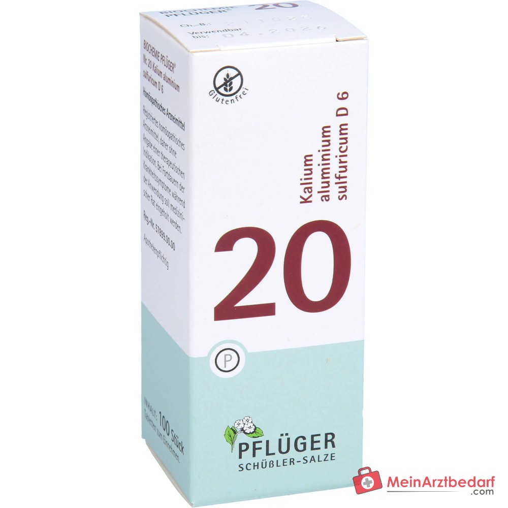 Biochimica Pflüger n. 20 Potassio alluminio sulfurico D6 Compresse, 100 pz.
