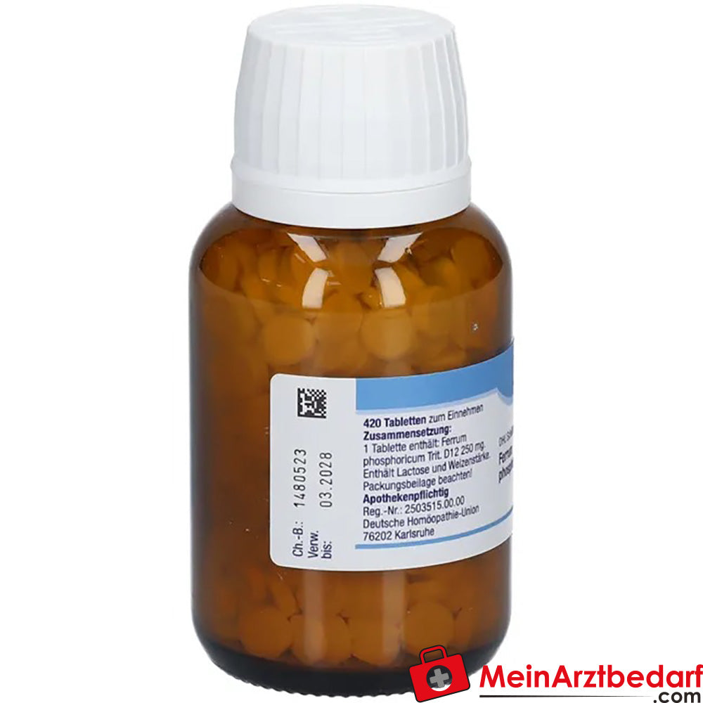 DHU Schuessler zout nr. 3 Ferrum phosphoricum D12 250 mg bolletjes
