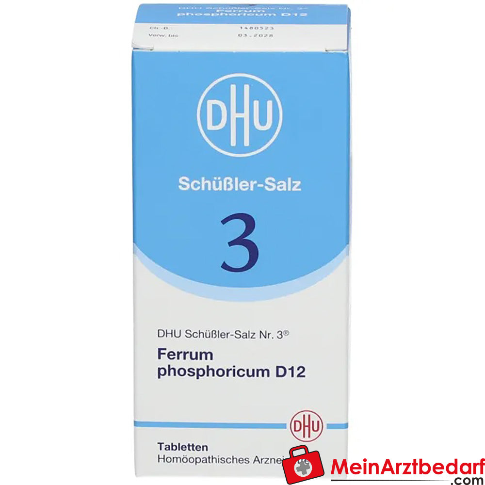 DHU Schuessler zout nr. 3 Ferrum phosphoricum D12 250 mg bolletjes