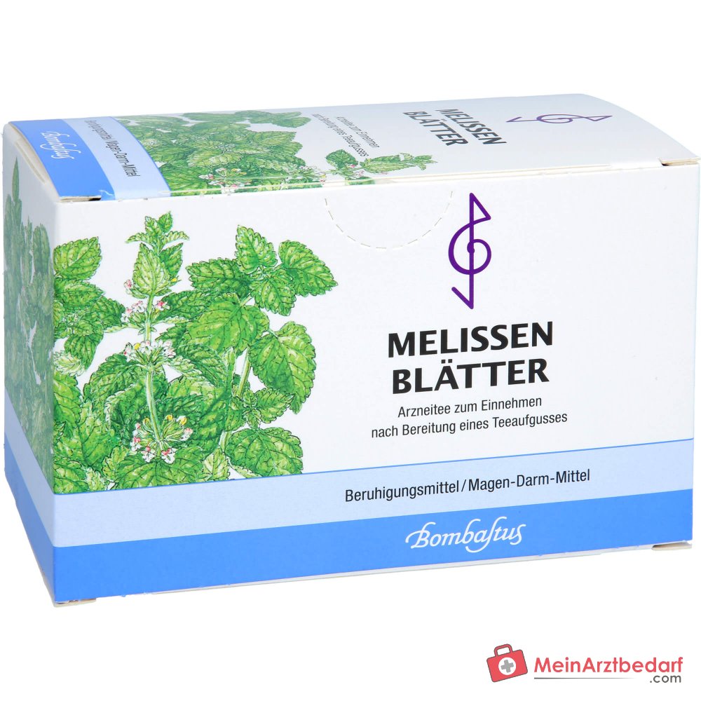 Bombastus Feuilles de mélisse Infusion médicinale Sachets filtrants, 20 pièces de 1,5 g