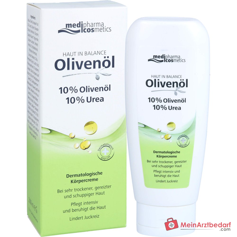 medipharma cosmetics Pelle in Equilibrio Olio d'Oliva Crema Dermatologica per il Corpo, 200 ml