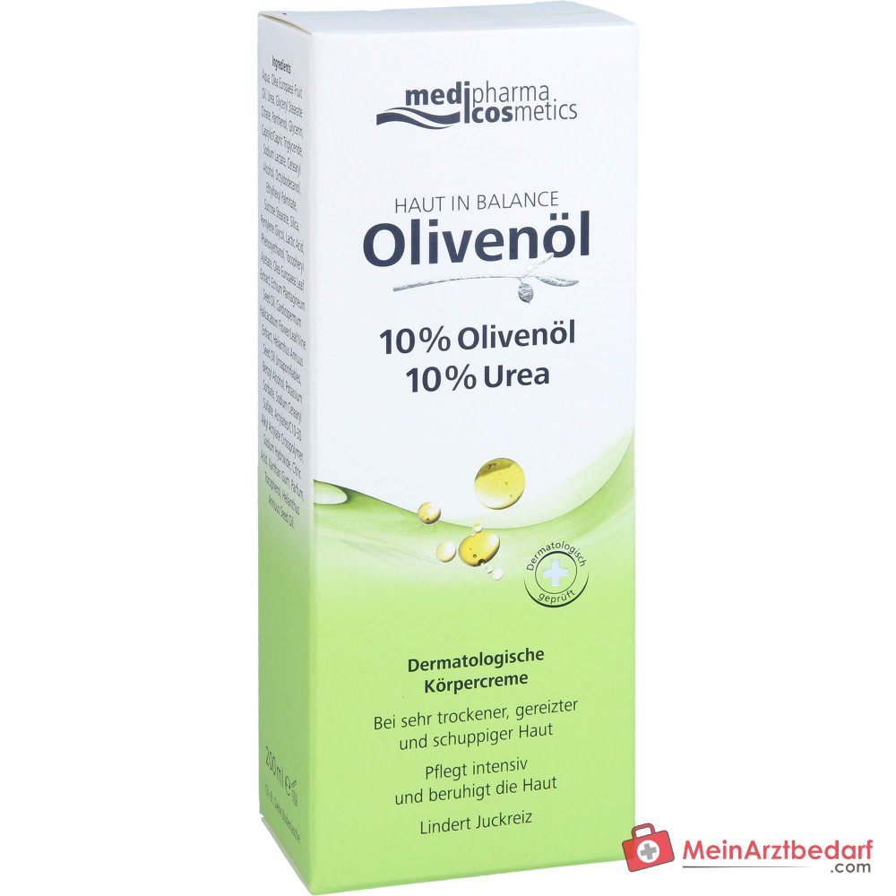 medipharma cosmetics Pelle in Equilibrio Olio d'Oliva Crema Dermatologica per il Corpo, 200 ml