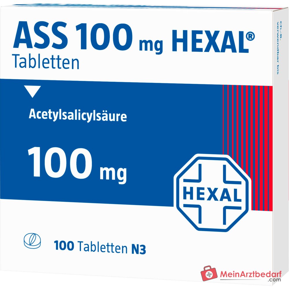 Hexal ASS 100 mg filmomhulde tabletten, 100 stuks