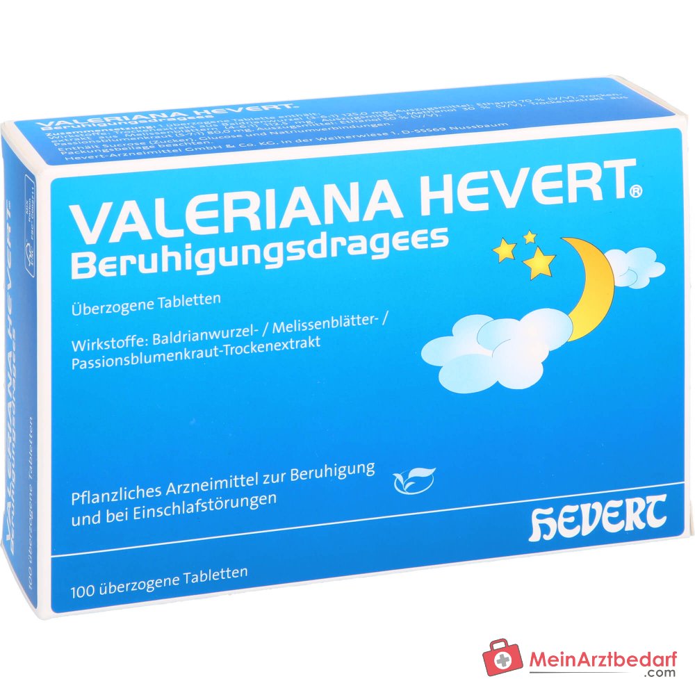 Hevert Valeriana uspokajające drażetki powlekane, 100 sztuk