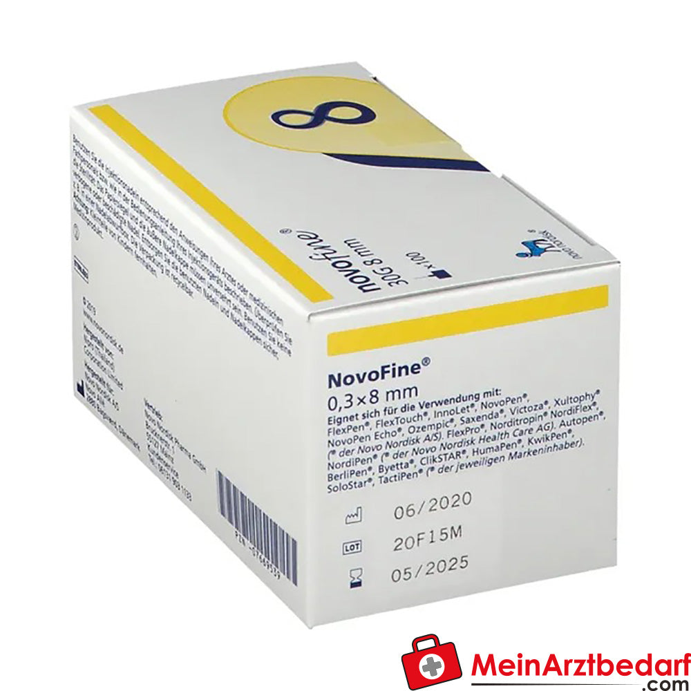 NovoFine® 8mm 30g TW Injektionsnadeln, 100 St..