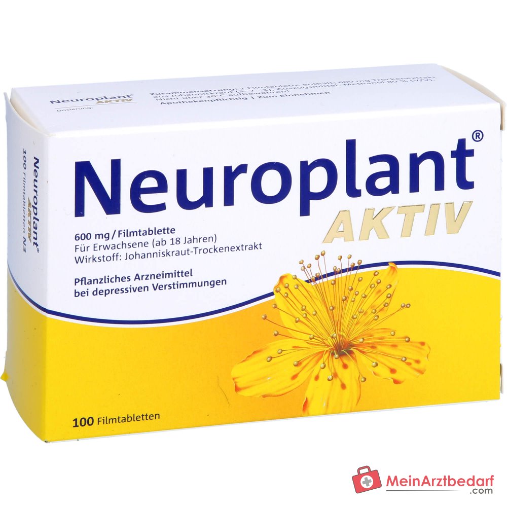 Dr. Willmar Schwabe Neuroplant Aktiv extracto seco de hierba de San Juan Comprimidos recubiertos 600 mg, 100 uds.