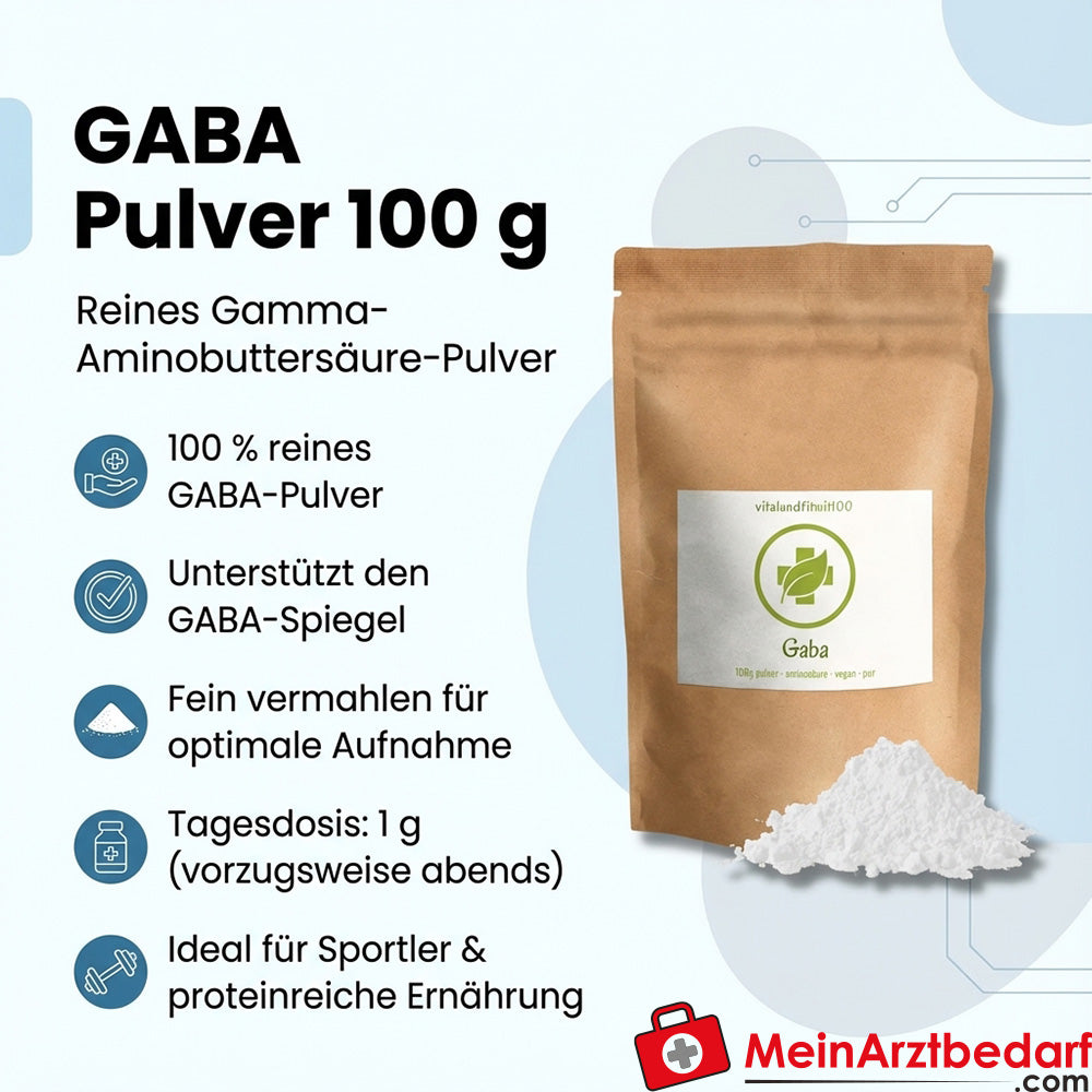 Poudre de GABA (acide gamma-aminobutyrique) 100 g