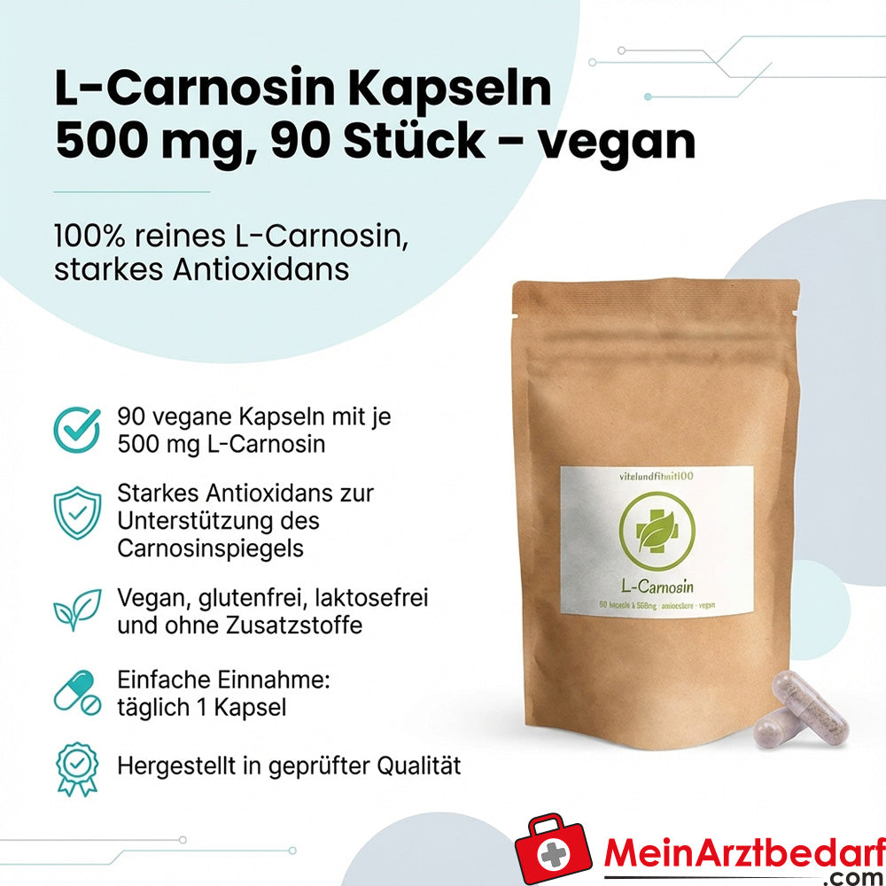 L-karnozyna w kapsułkach 500 mg 90 sztuk wegańskie