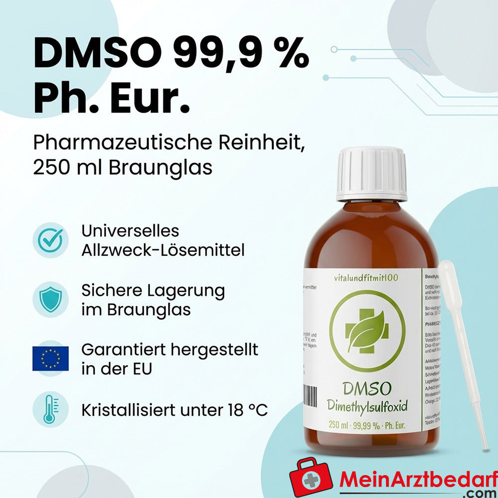 Dimethylsulfoxide (DMSO) 99,9% Ph. Eur. oplossing 250 ml amberkleurig glas