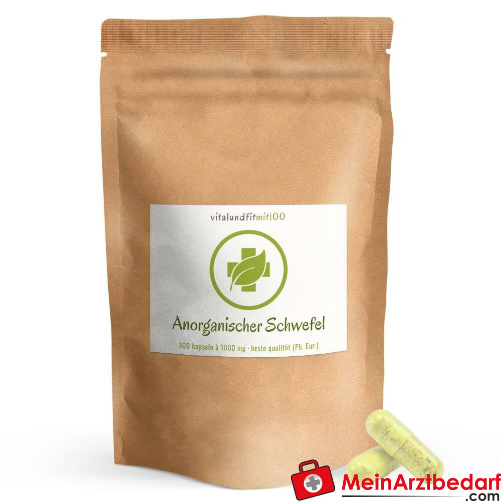 Anorganischer Schwefel Kapseln 300 Stück à 1000mg.