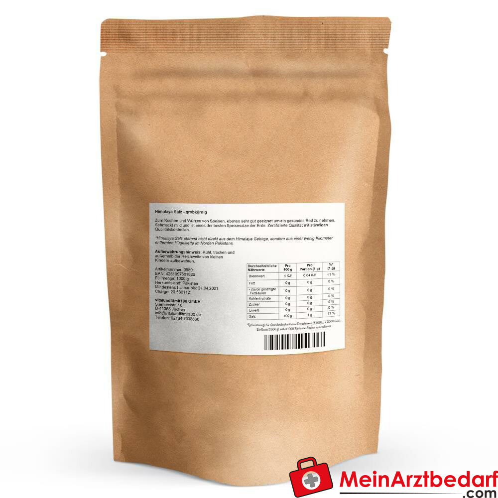 Himalaya Kristallsalz grobkörnig 1000 g.