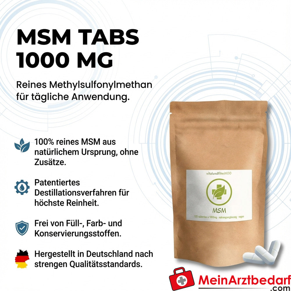 vitalundfitmit100 MSM 1000 mg comprimés 120 pièces