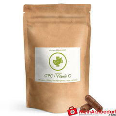 Traubenkernextrakt OPC + Natürliches Vitamin C Kapseln 120 Stück à 400 mg.