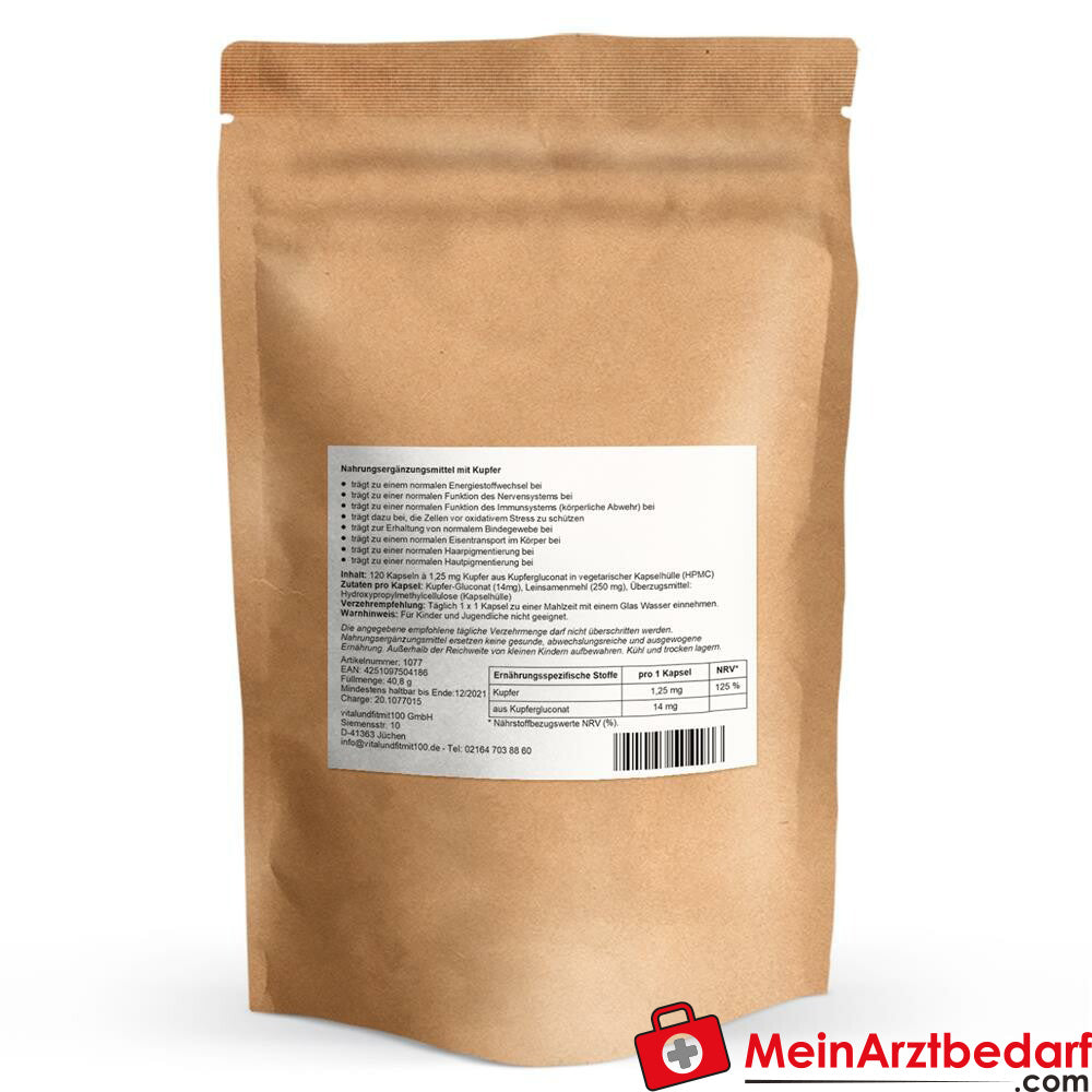Kupfer Kapseln 1,25 mg.