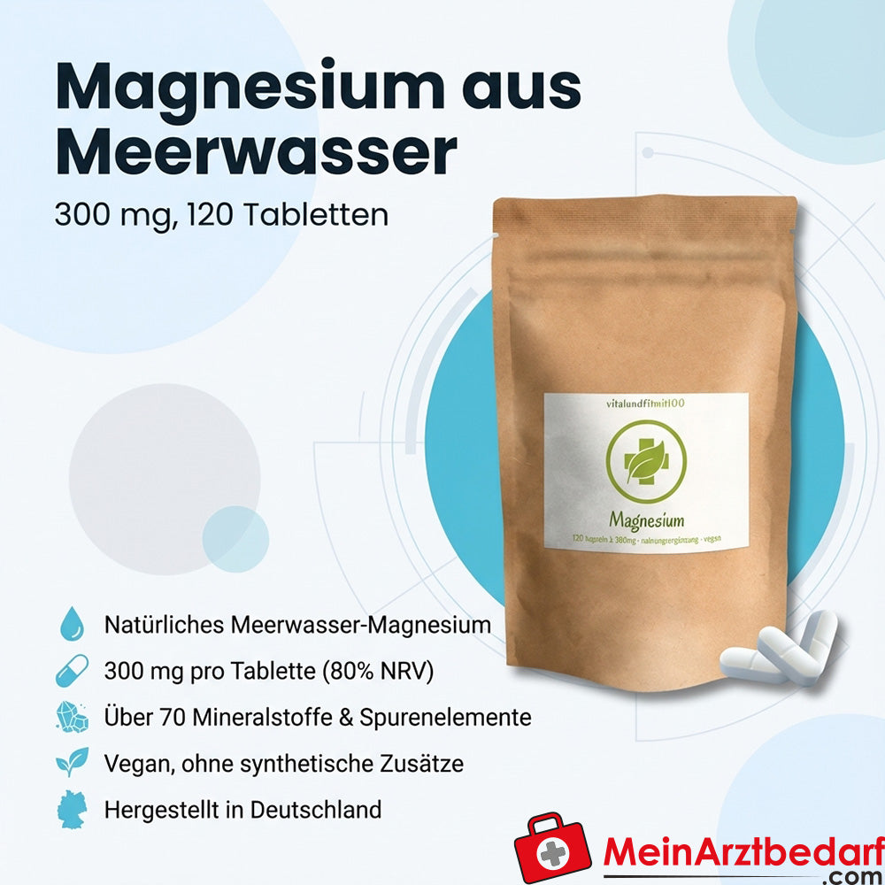 Magnesium tabletten uit zeewater (Aquamin) 300 mg 120 stuks