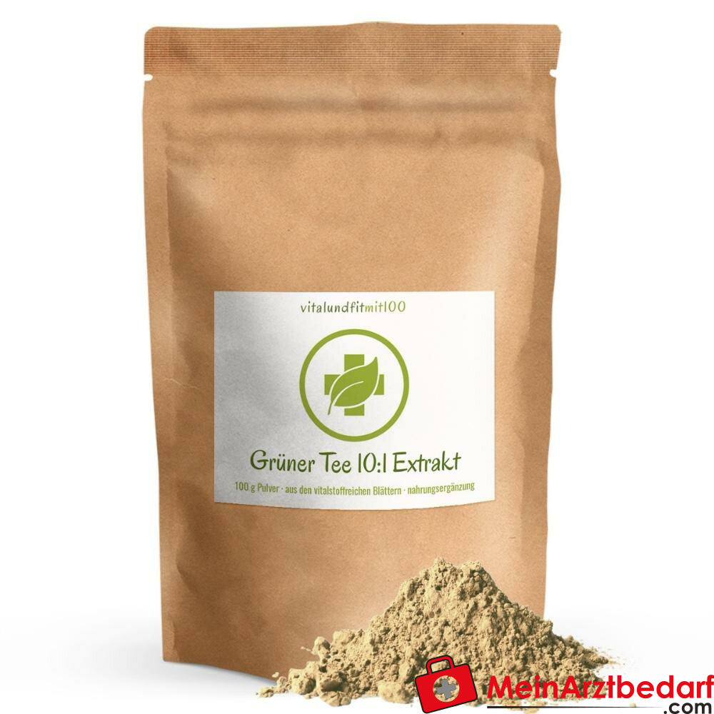 Grüner Tee 10:1 Extrakt mit 7-9 % Koffein 100g.