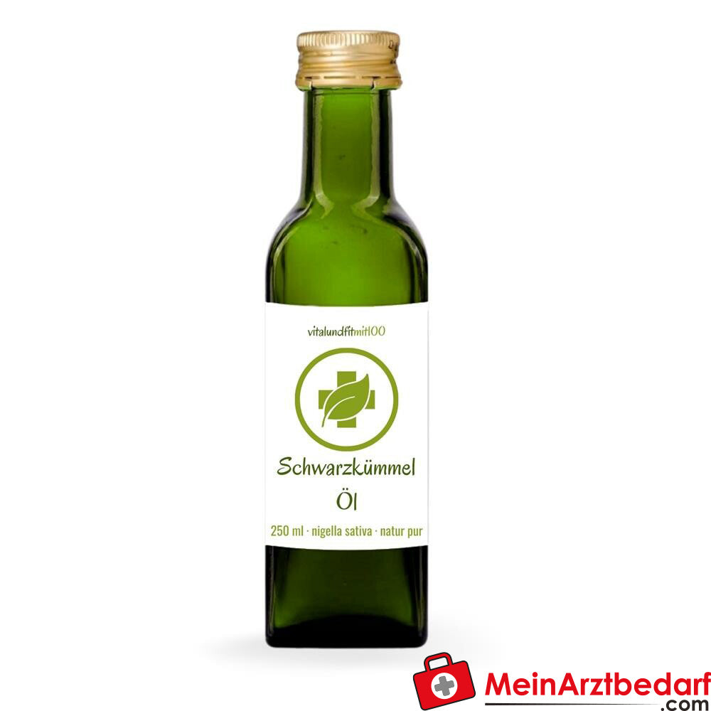 Schwarzkümmelöl (Nigella sativa, kaltgepresst, Ägypten) 250 ml.
