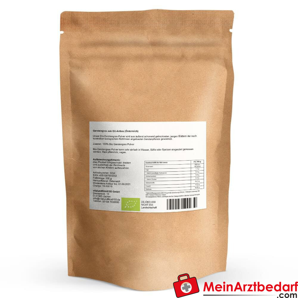 Bio Gerstengras Pulver 300 g, 1 St..