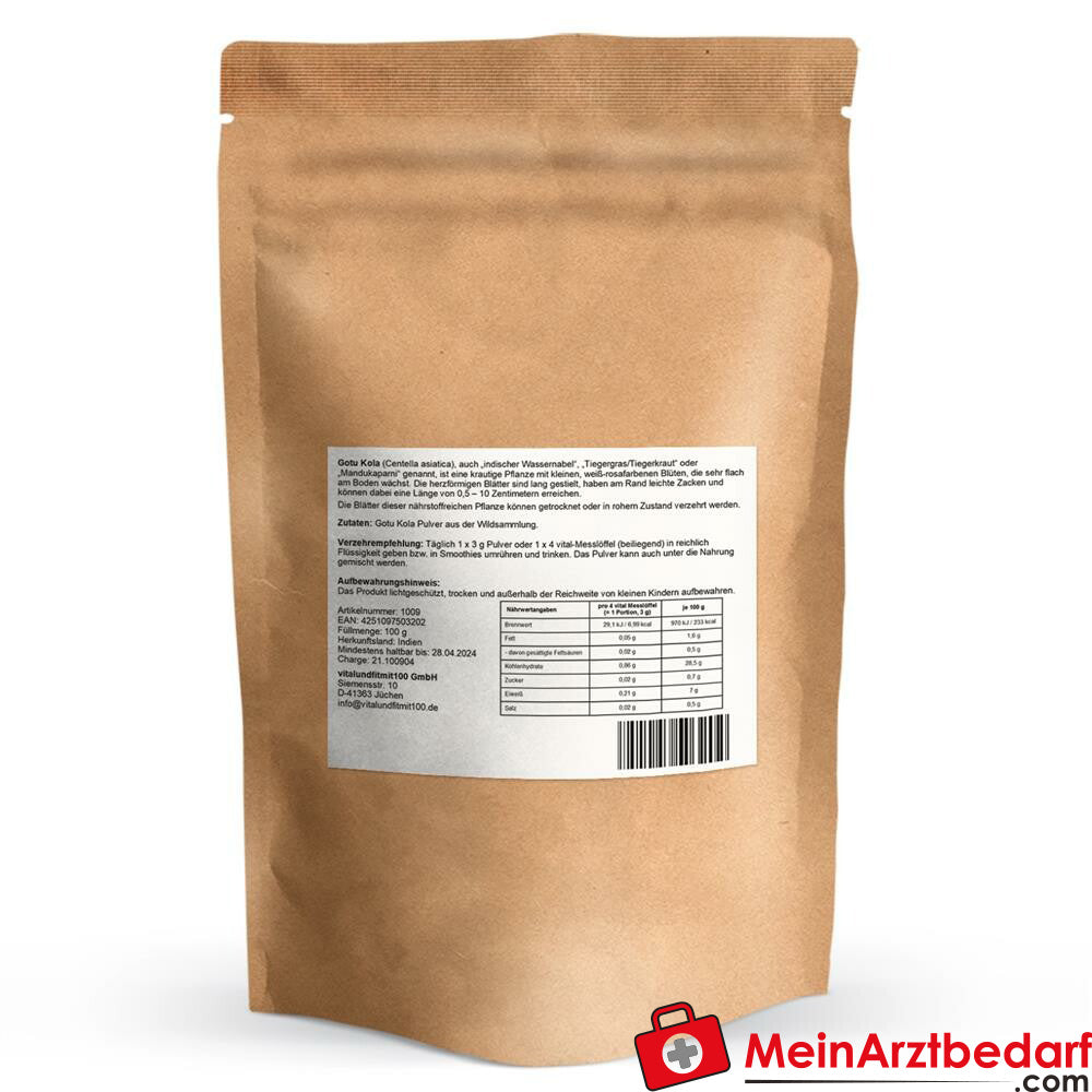 Gotu Kola Pulver Wildsammlung 100 g.