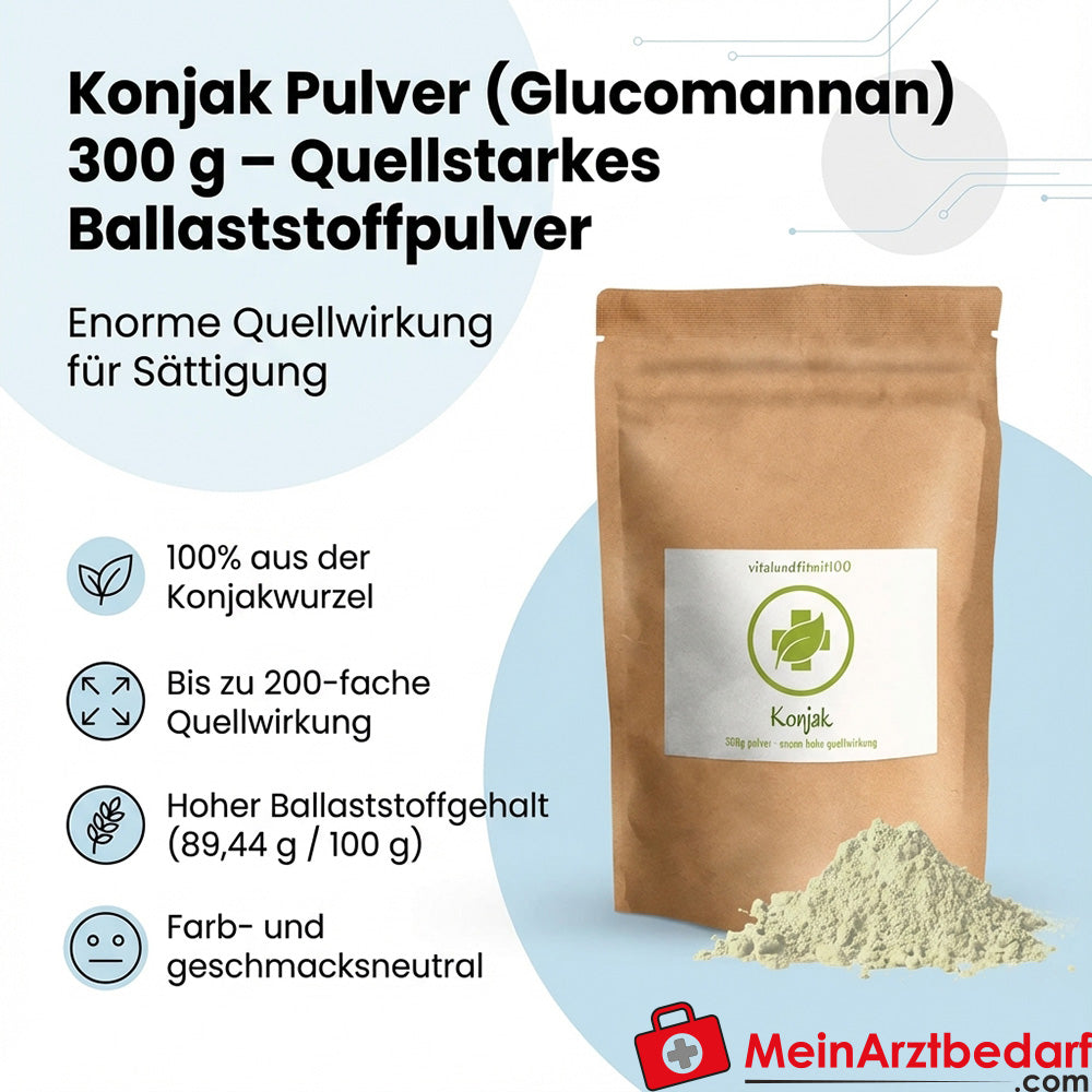 Konjacpoeder (glucomannaan) 300 g